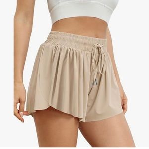 Automet woman’s 2 in 1 flowy running shorts